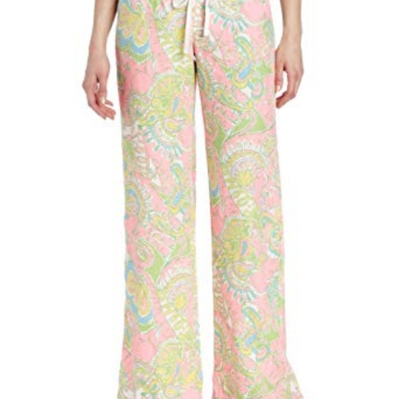 Lilly Pulitzer Multi Chin Chin Linen Beach Pant - Picture 3 of 8
